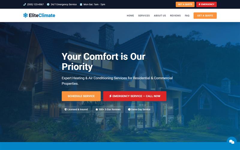 Elite Climate Control Website