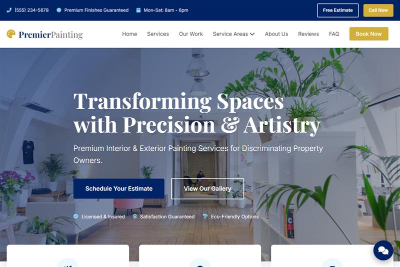 Premier Painting Pros Website