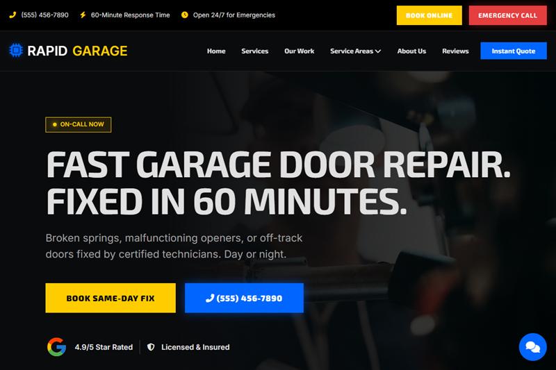 Rapid Garage Fix Website