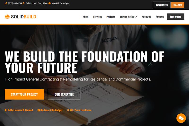 Solid Build Contractors Website